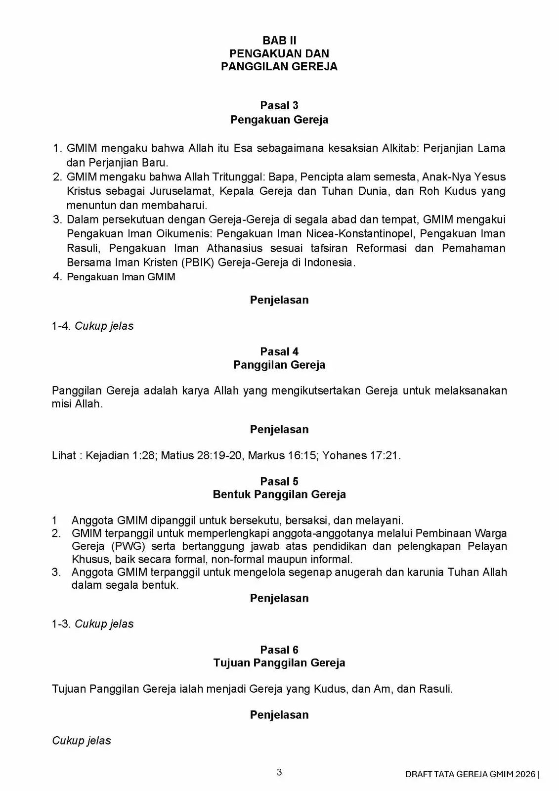 Draft/Konsep Tata Gereja 2026