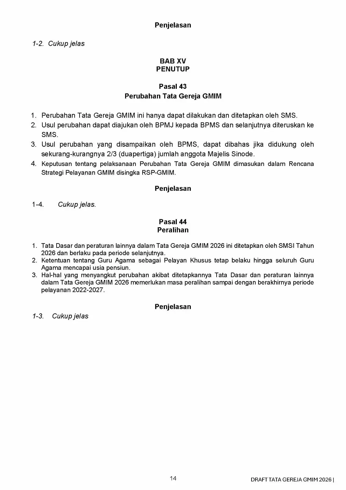 Draft/Konsep Tata Gereja 2026