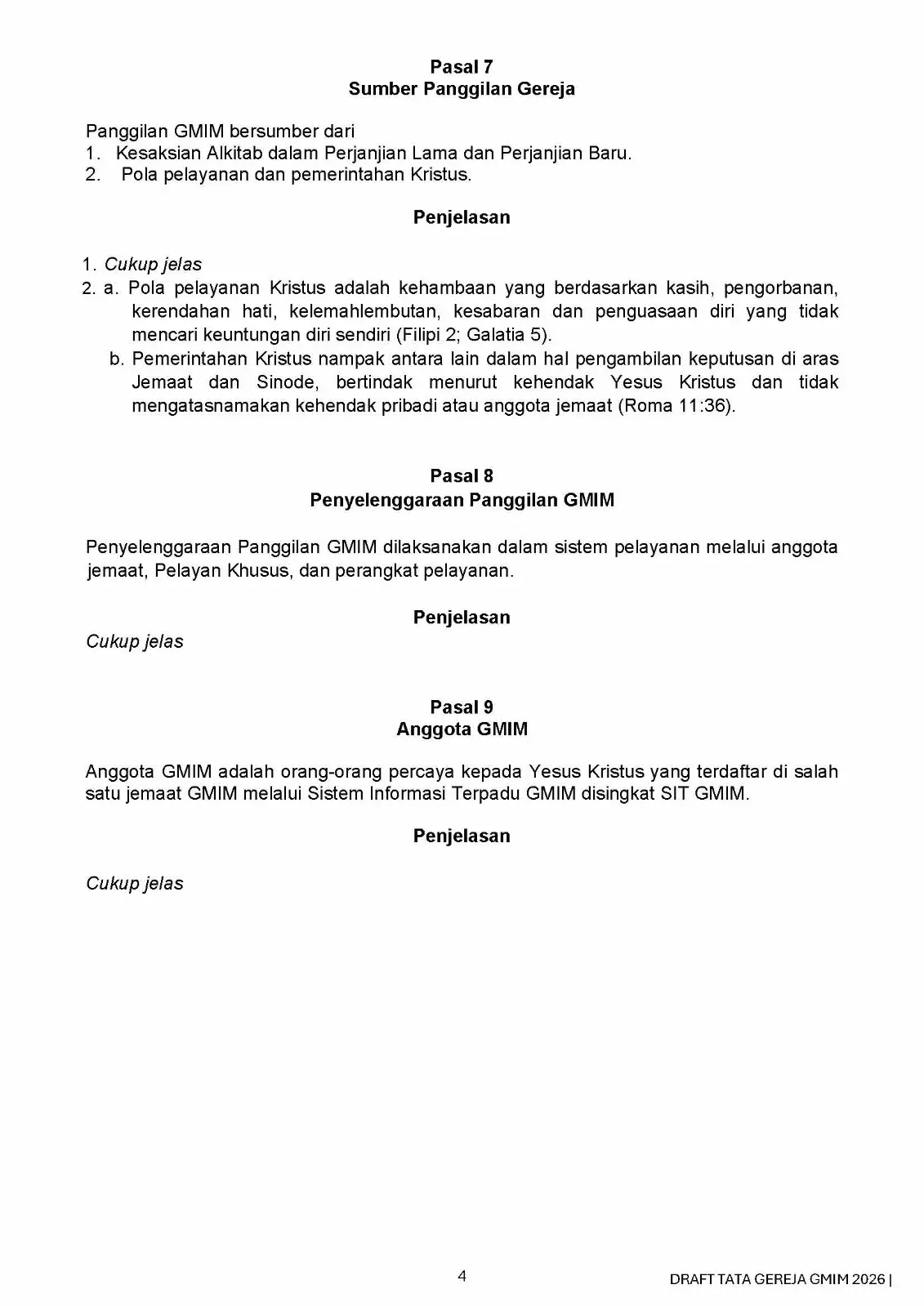 Draft/Konsep Tata Gereja 2026