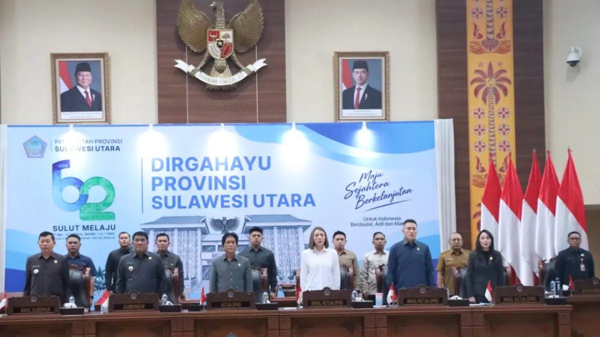 Rapat paripurna menyepakati Perubahan Anggaran Pendapatan dan Belanja Daerah (APBD) Tahun Anggaran 2026 di Gedung DPRD Sulut, Senin (21/9/2026).