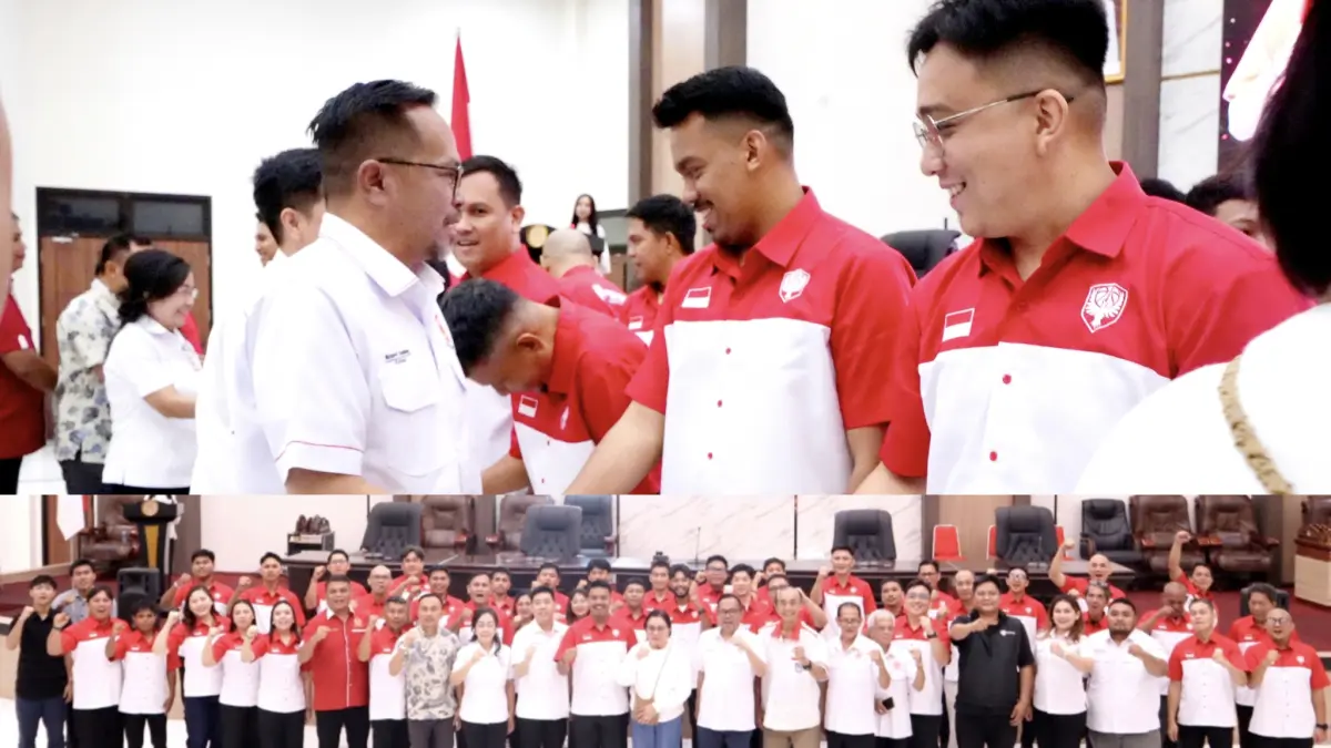 SAH: Pengurus Perbasi Manado Periode 2026-2030 resmi dilantik oleh Ketua DPD Perbasi Sulut di Ruang Paripurna DPRD Manado, Sabtu 26/9)