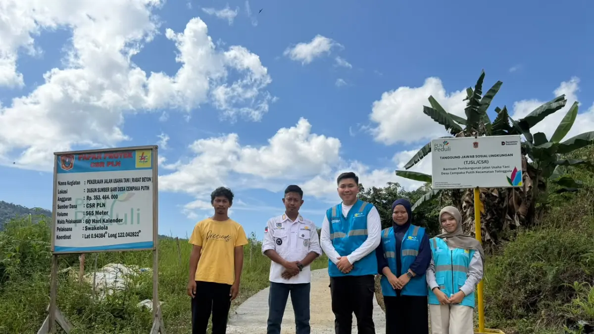 PLN Wujudkan Infrastruktur Pendukung Ekonomi melalui Program TJSL Jalan Usaha Tani di Cempaka Putih
