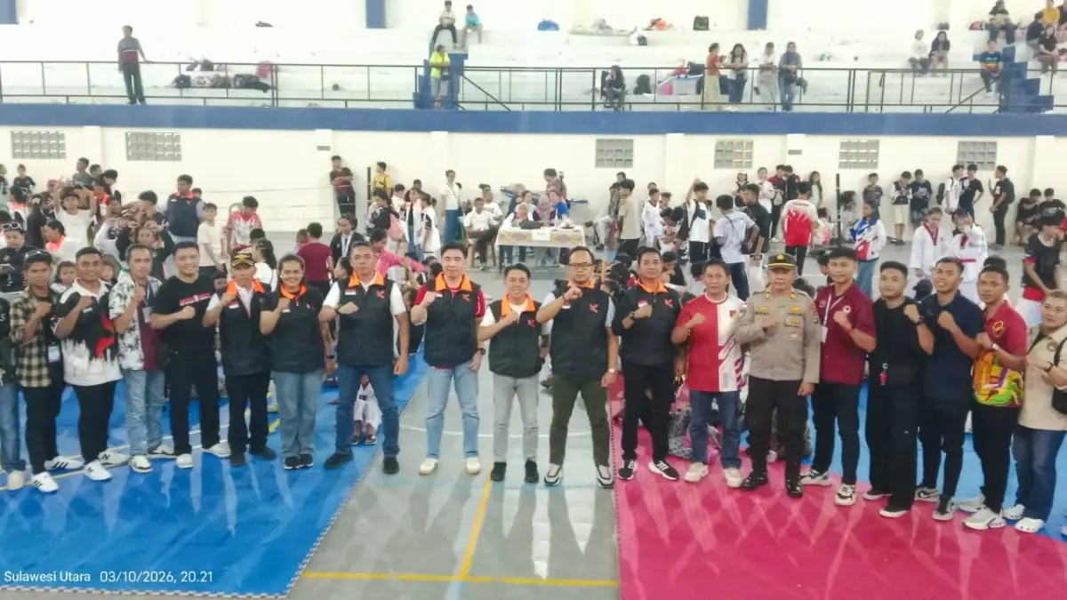 Penutupan Sangihe Taekwondo Open Championship Bupati Cup 2026, Sabtu (3/10/26).