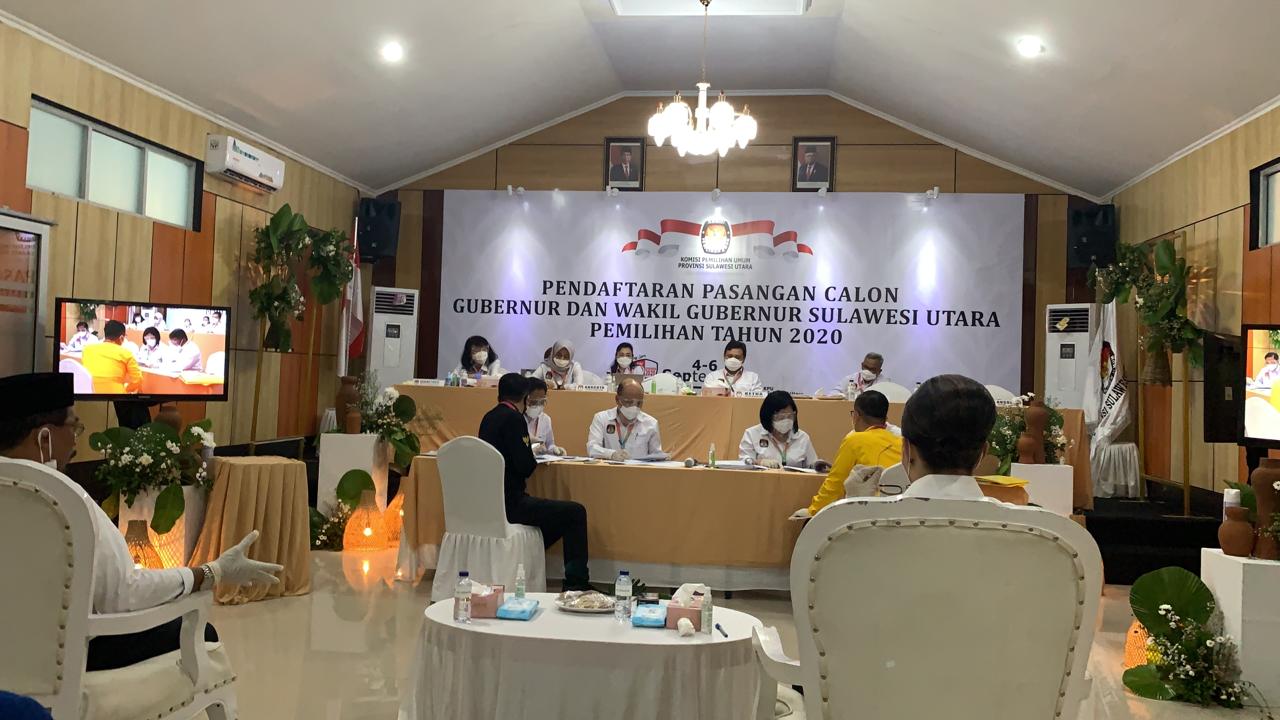 Suasana pendaftaran CEP-Sehan di KPU Sulut.