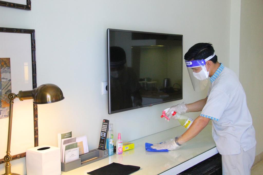 Protokol kesehatan berbasis CHSE wajib diterapkan industri pariwisata termasuk perhotelan. Foto: Dok Kemenparekraf.