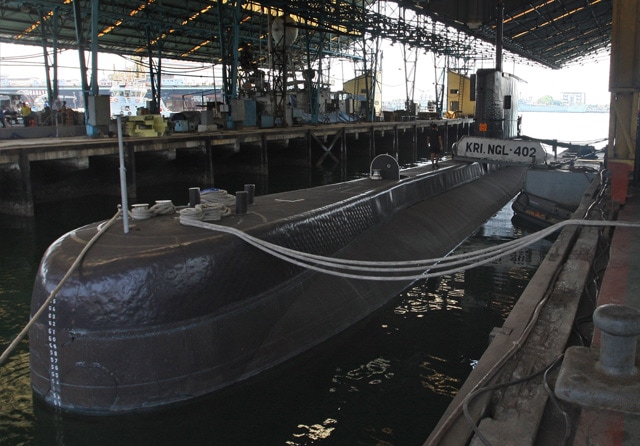 KRI Nanggala saat berlabuh