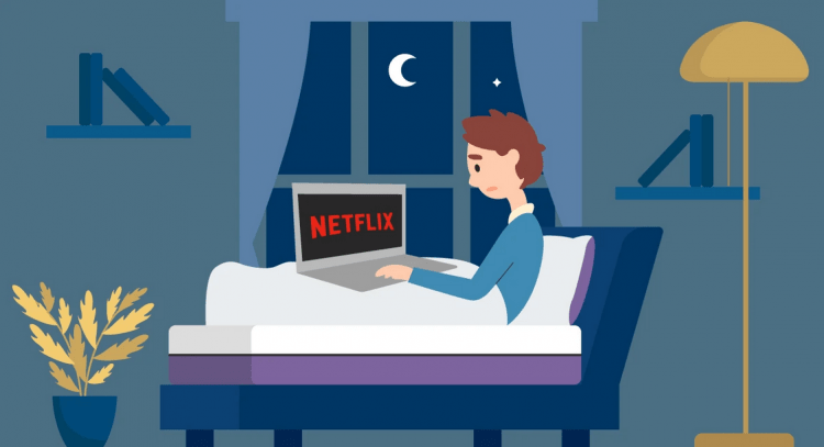 Ilustrasi nonton film.