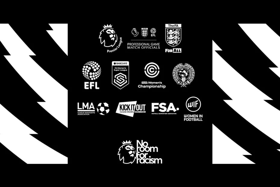 Logo dukungan anti rasis di Premier League. Foto: Tangkapan gambar dari website resmi Premier league
