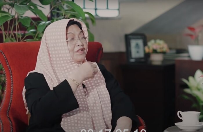 Siti Fadilah Supari. (Youtube Siti Fadilah Supari Channel)
