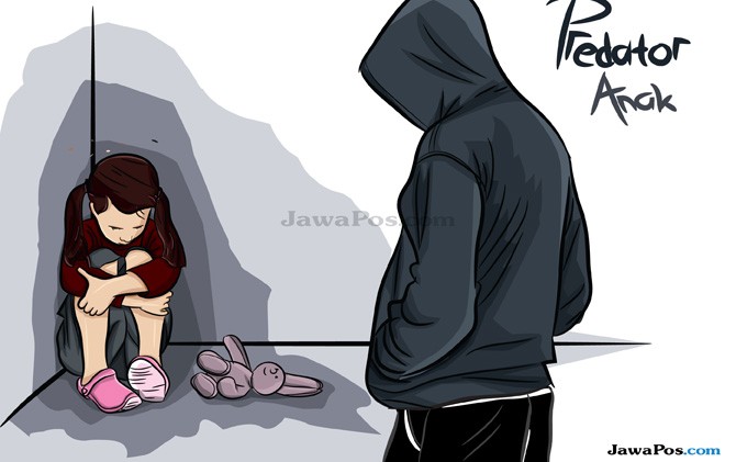 Ilustrasi anak korban kekerasan seksual. (jawapos)