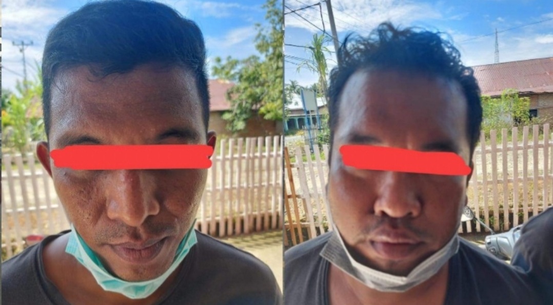 Pelarian kedua tersangka berakhir di tangan Timsus Maleo Polda Sulut. (Foto: dok. MALEO)