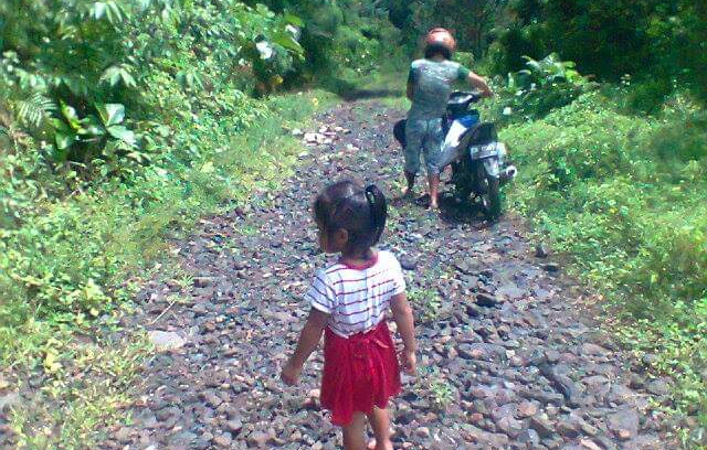 PERLU SENTUHAN: Kondisi ruas jalan Kinilow-Kali, belum menjamin kenyamanan para pengendara.  Dok Istimewa