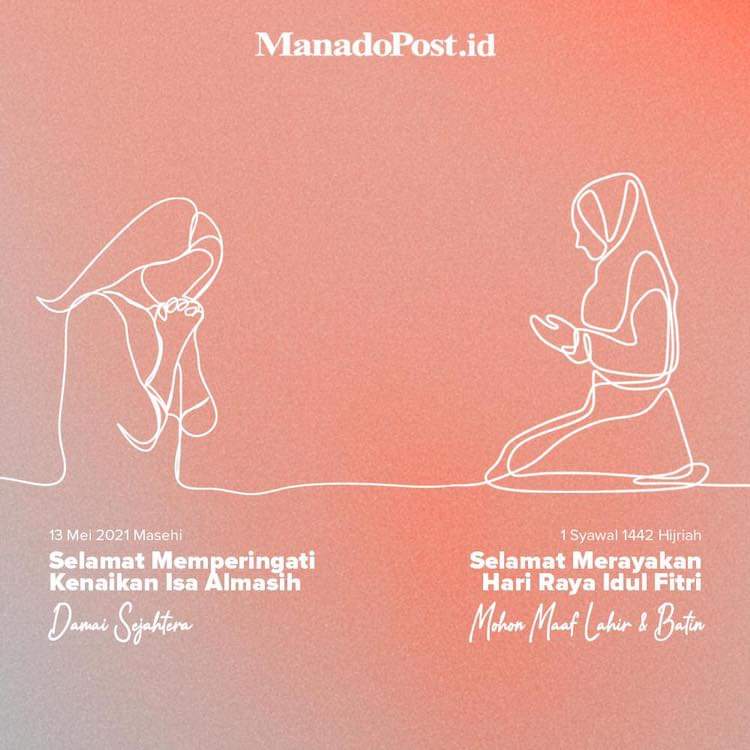 Ilustrasi dua orang perempuan nasrani dan muslimah saling mendoakan