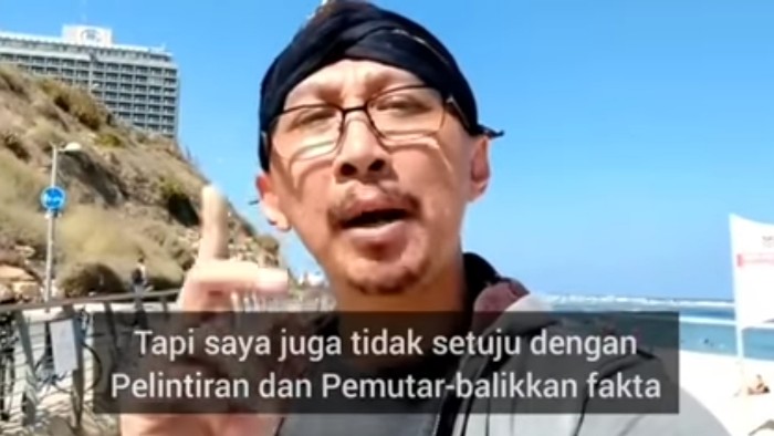 Tangkapan layar video viral Abu Janda