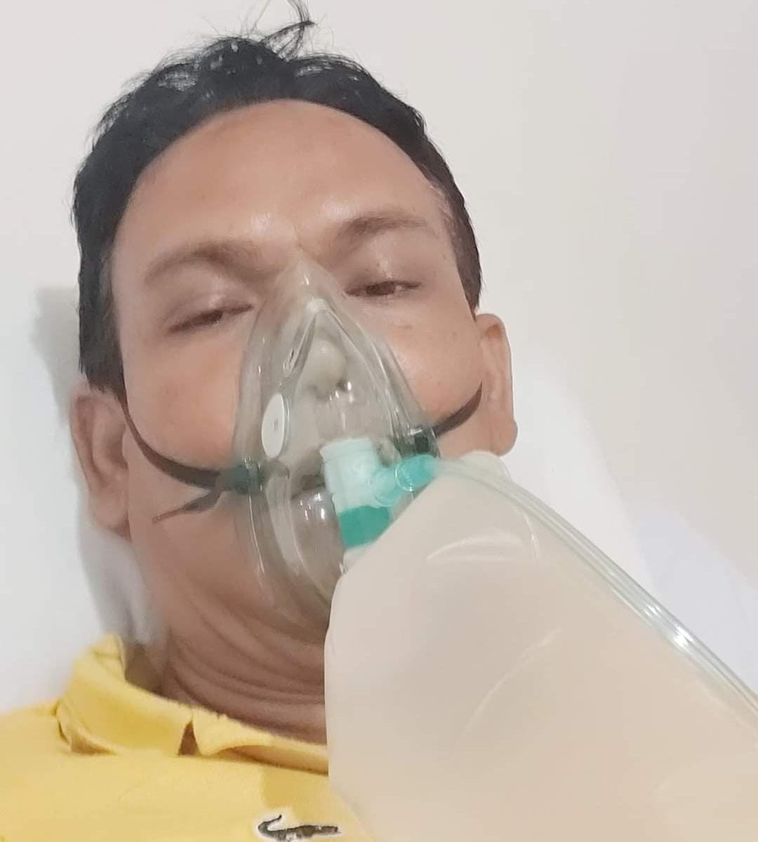 Birgaldo Sinaga saat dalam perawatan akibat Covid-19