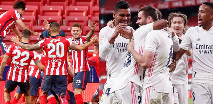 Atletico Madrid dan Real Madrid.