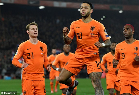 Barisan muda Belanda yang siap menerjang lawan di EURO 2020. Foto: reuters