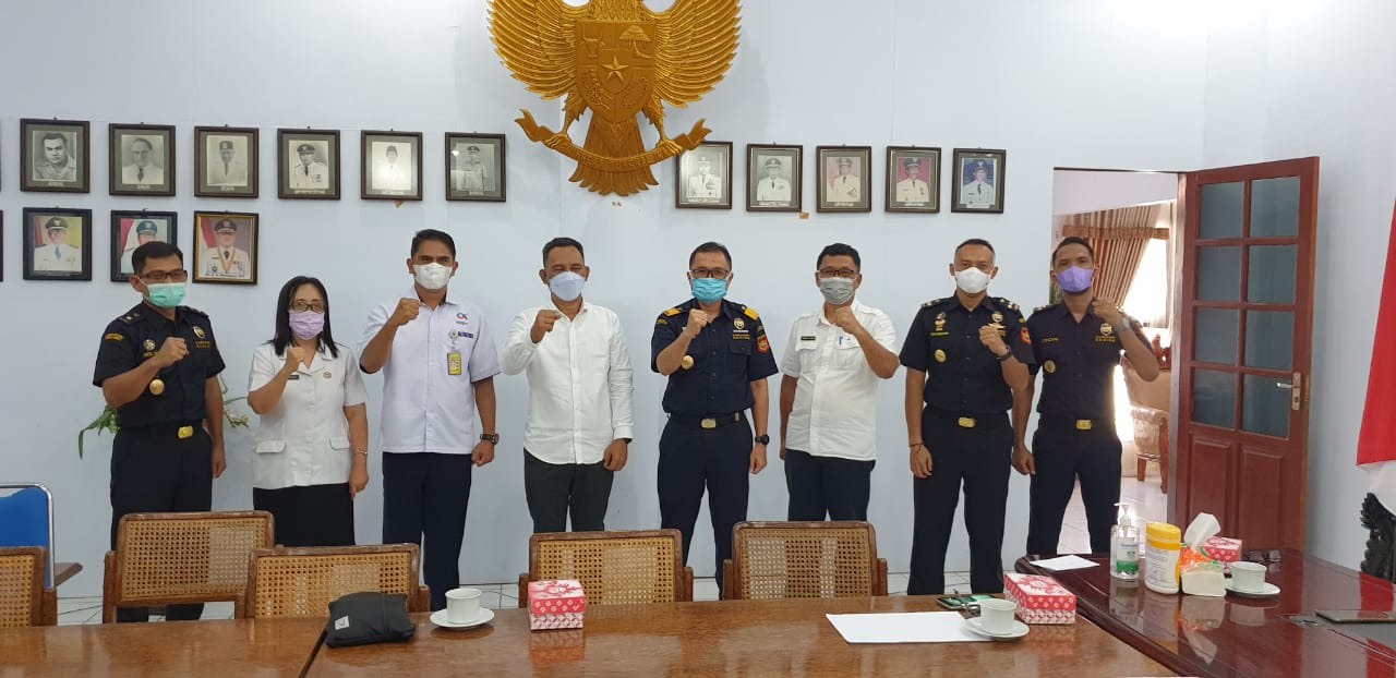 Jajaran Bea Cukai Wilayah Sulbagtara melakukan kunjungan ke Pemkab Sangihe.
