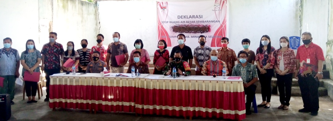 Pelaksanaan deklarasi Stop BABS di Kecamatan Tumpaan.