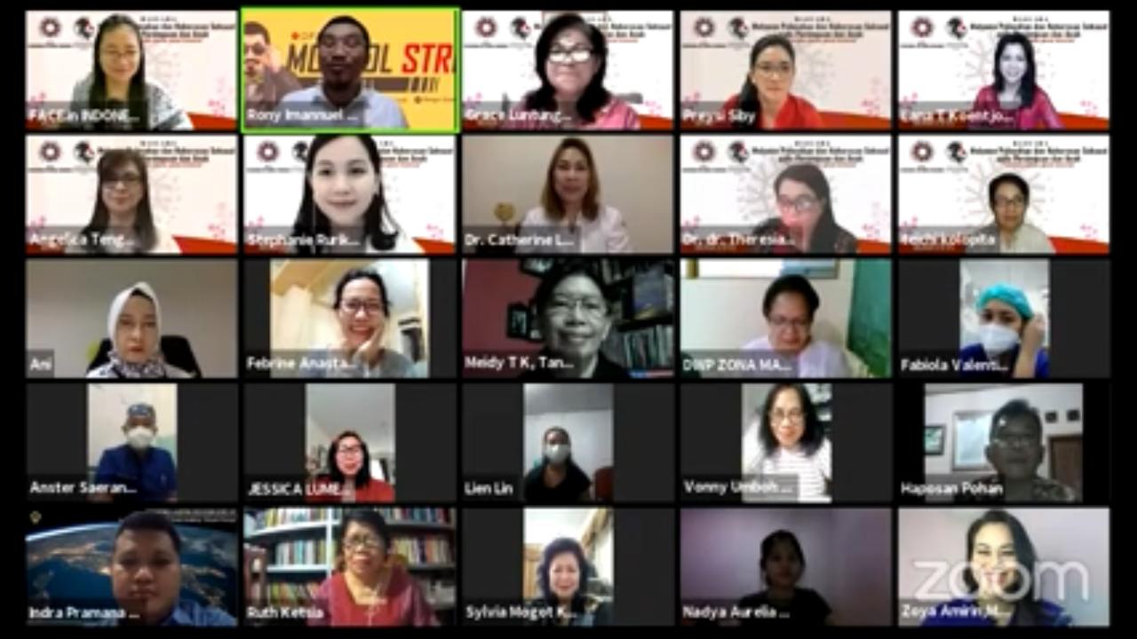 Kerukunan Keluarga Kawanua dan Perempuan Indonesia Maju menggelar kegiatan secara virtual, BASUARA dan mengangkat topik Melawan Pelecehan dan Kekerasan Seksual terhadap Perempuan dan Anak, Selasa (15/6/2021), via zoom dan YouTube, dihadiri 534 users di Zo