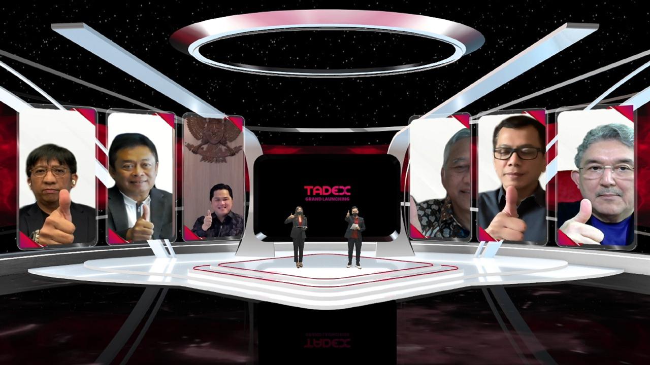 Proses peluncuran TADEX, secara virtual, Rabu (30/6).