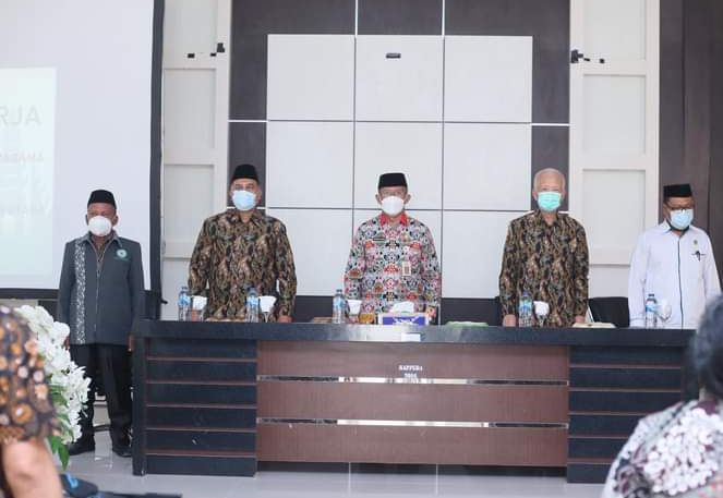 Sekretaris Kabupaten Bolmut Asripan Nani,  menerima kunjungan BKSAUA Sulut, kemarin
