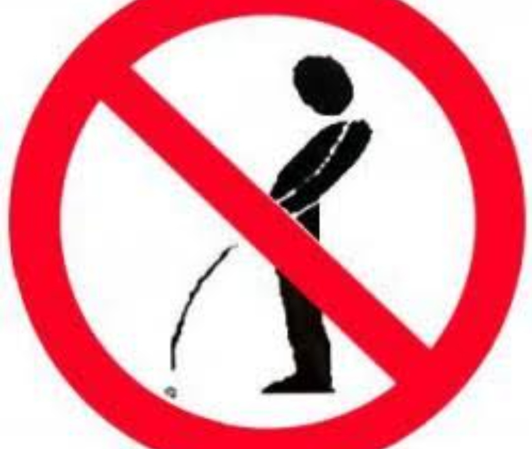 Ilustrasi dilarang buang air.