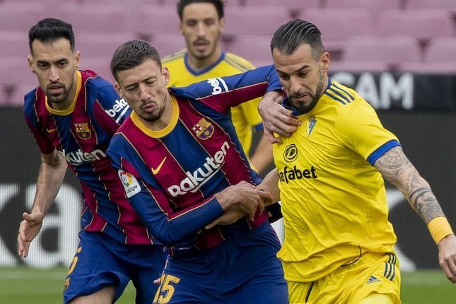 Pemain Barcelona Clement Lenglet. (© AP Photo)