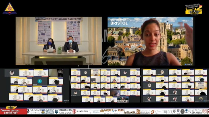 Suasana MIS Career Fest 2021 yang digelar secara virtual, akhir bulan lalu.