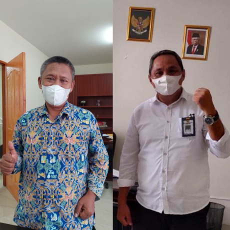 Kepala BP2JK Sulut Sutopo (kiri) dan Kepala BP2P Sulawesi I, Recky Walter Lahope (kanan).