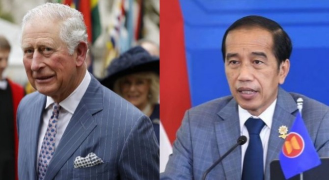 Pangeran Inggris Charles dan Presiden Republik Indonesia Joko Widodo