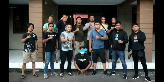 Pembuat onar dengan senjata tajam di Tinombala diamankan Tim Tarsius Presisi.(Istimewa)