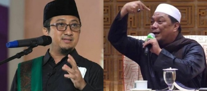Ustaz Yusuf Mansur (kiri) dan Ustaz Yahya Waloni. (Foto Istimewa)