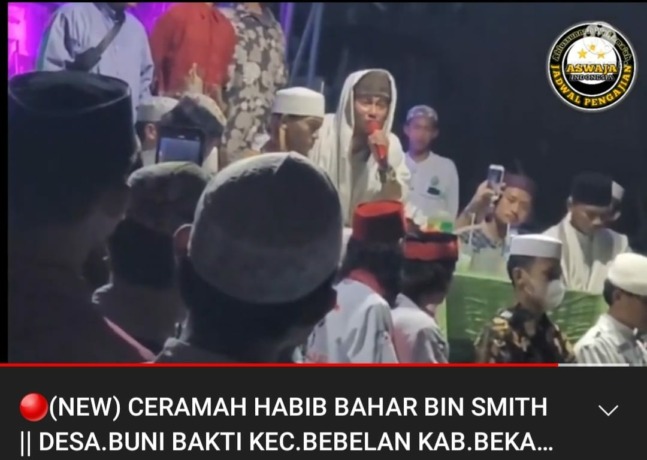 Tangkapan layar video ceramah Habib Bahar.