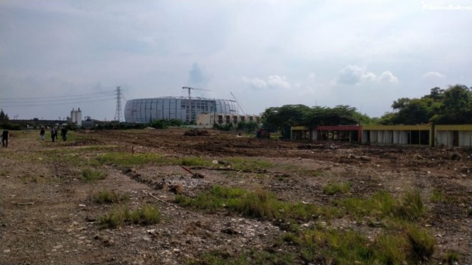 Lokasi rencana pembangunan sirkuit Formula E di Ancol, Jakarta Utara /Pikiran Rakyat/Amir Faisol
