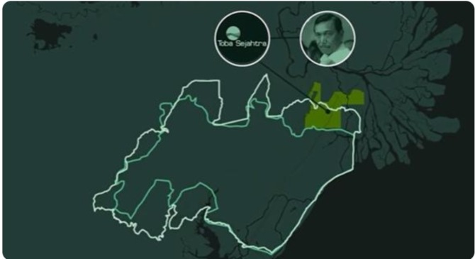 Tangkapan layar laporan Mata Najwa menyebut lahan Luhut Binsar Pandjaitan diduga terkena pembangunan ibukota negara di Kalimantan Timur/Repro