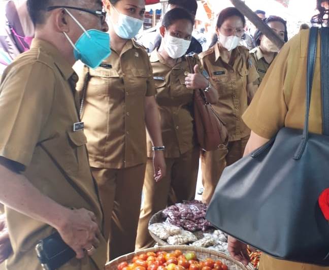 Sidak TPID Pemkot Bitung jelang Nataru.(Istimewa)