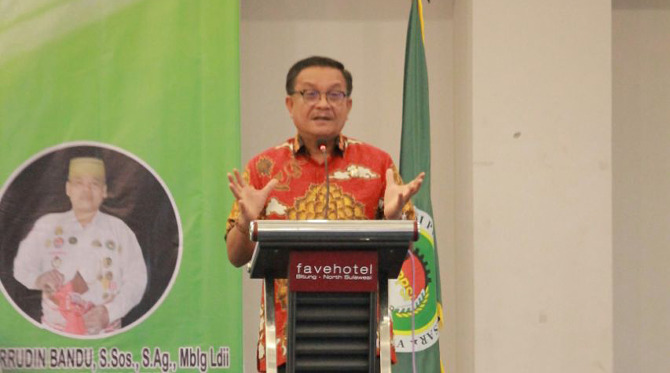 Wali Kota Bitung Maurits Mantiri membuka rakor DPD Appsi. (Istimewa)