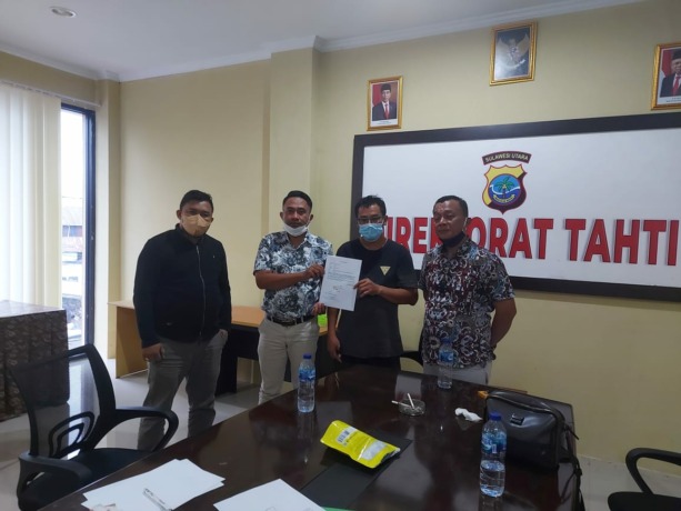 Ridwan Abdul, kuasa hukum Sehan Landjar dan Ali Djindan alias Ali Kenter di Polda Sulut. (dok pribadi)