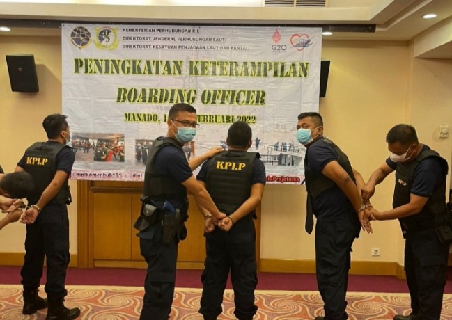 Pelatihan peningkatan dan keterampilan Boarding Officer.(Istimewa)