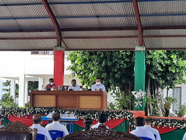 Rapat panitia Paskah Nasional bersama Pemerintah Kabupaten Kepulauan Talaud, Rabu (16/2) (Ridel/MP)