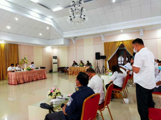 Rapat Evaluasi Penerapan Protokol Kesehatan (Prokes), Rabu (23/2) di Ruang Serbaguna Rumah Jabatan Bupati. (Istimewa)