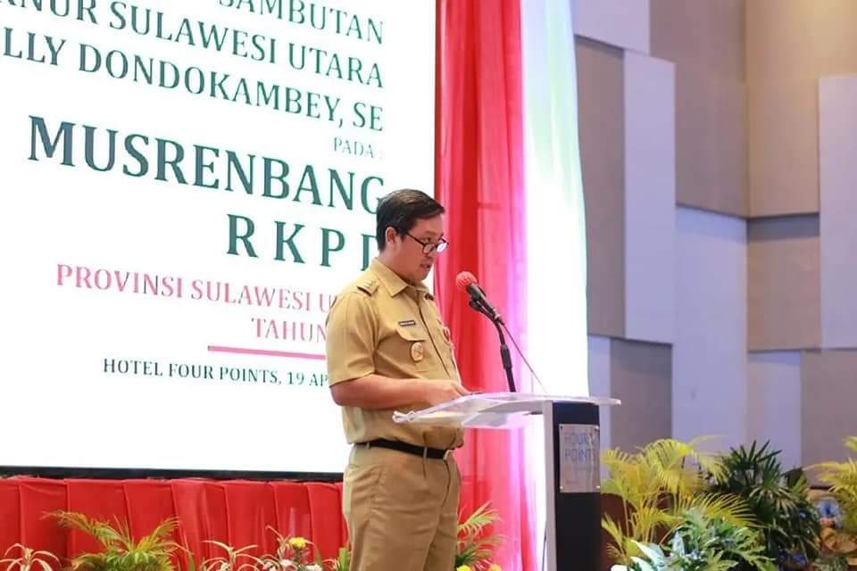 Wakil Gubernur Sulut Steven Kandouw saat memberikan arahan dalam kegiatan Musrenbang RKPD Provinsi Sulut tahun 2023.