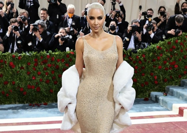 Kim Kardashian di Met Gala 2022 (Istimewa)