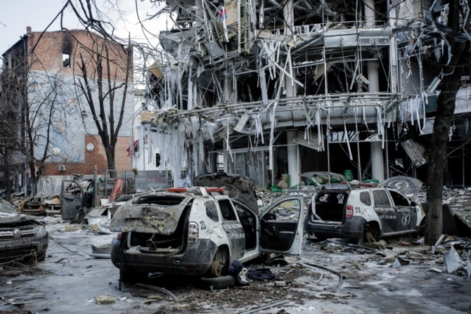 Wilayah Kharkiv Ukraina hancur diserang pasukan Rusia (Istimewa)