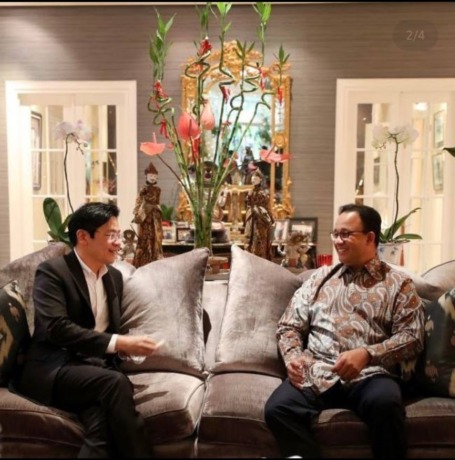 Gubernur DKI Jakarta Anies Baswedan diketahui bertemu dengan Menteri Keuangan (Menkeu) Singapura Lawrence Wong. (INSTAGRAM LAWRENCE WONG)