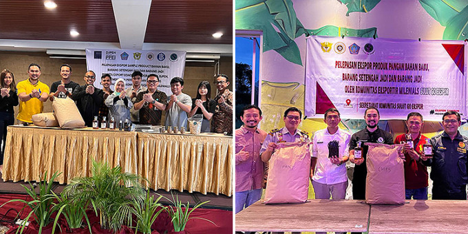 Pelepasan bahan baku oleh Komunitas Milenials Sulut Go Ekspor (Istimewa)