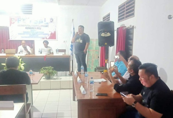 Jalannya Kongres Asosiasi Futsal Kabupaten Minahasa, Jumat (12/8) di Tondano.