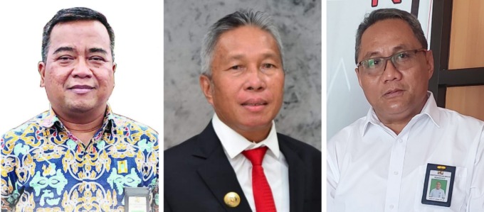 (dari kiri) Kepala BWSS I Ditjen SDA I Komang Sudana, Bupati Minsel Franky Donny Wongkar, Kepala BP2P Sulawesi I Ditjen Perumahan Recky Walter Lahope.