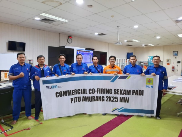 PLN UPDK Minahasa melakukan Co-Firing Sekam Padi untuk PLTU Amurang 2x25 MW. (PLN UPDK for MP).